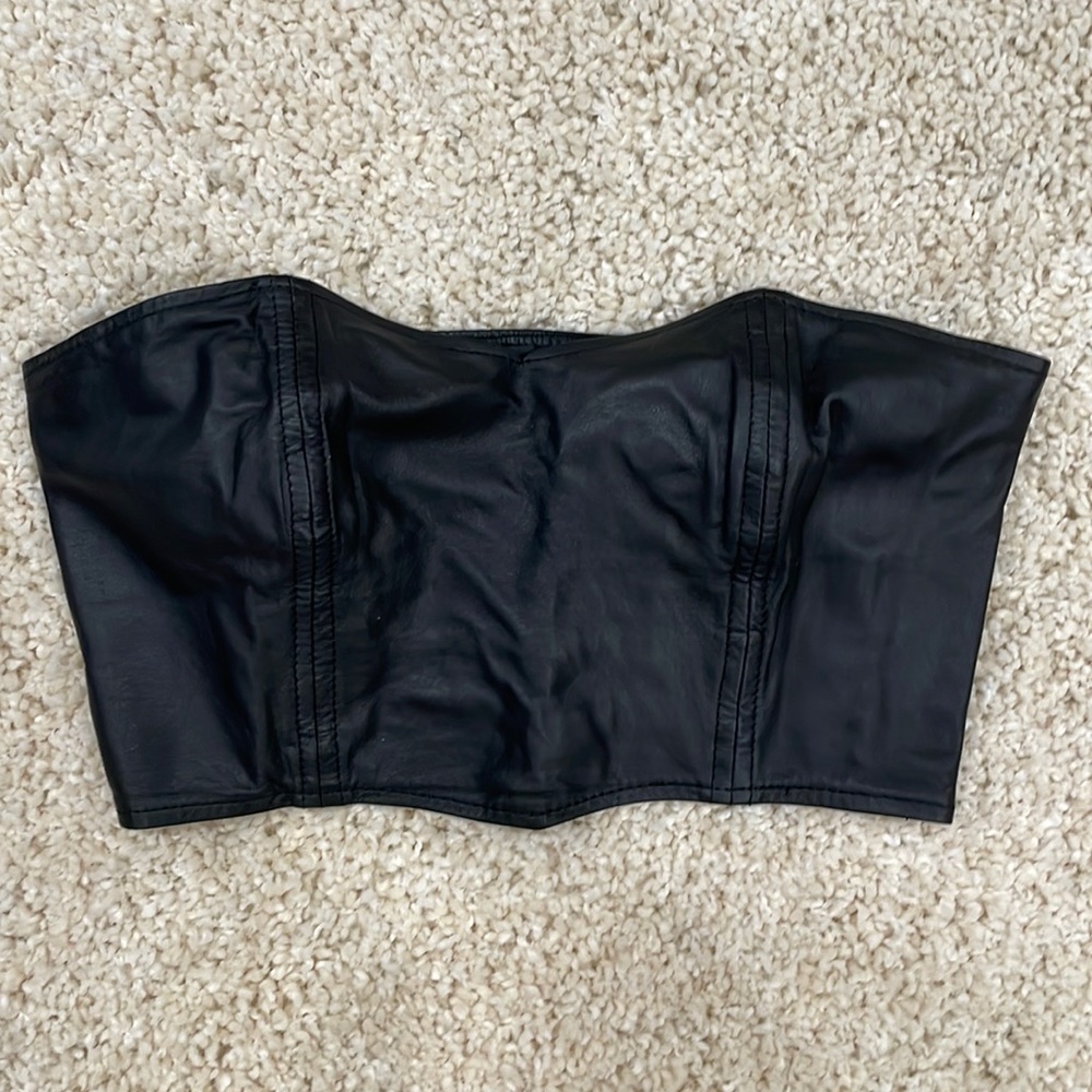 Vintage Leather Bustier 🖤💫